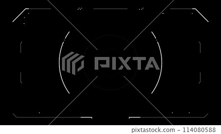 Futuristic glitchy HUD aim. 114080588