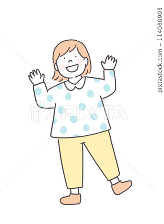 Illustration of a cheerful girl 114080903