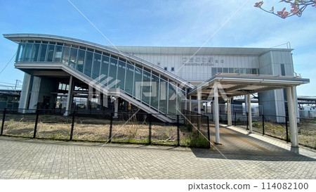 東武東上線月之輪站北口的風景 114082100
