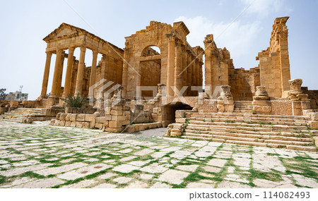 Roman Forum of Sufetula - Capitoline Temples of city Sufetula. Tunisia 114082493