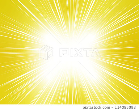 Vivid and intensely shining concentrated line background material_Yellow gold 114083098