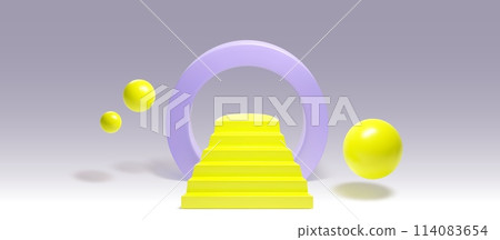 3d stair podium. Product display stage background 114083654