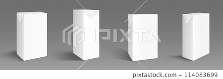 Milk or juice carton box mockups set Milk or juice carton box mockups set 114083699