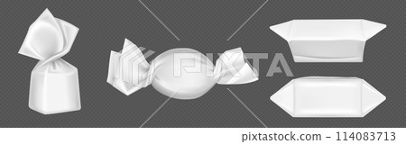Chocolate candy wrapper mockup. 3d blank pack Chocolate candy wrapper mockup. 3d blank pack 114083713