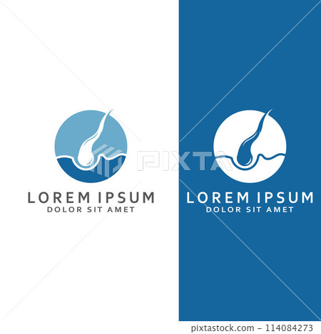 Hair care logo and hair health logo.With illustration template vector design concept Hair care logo and hair health logo.With illustration template vector design concept 114084273
