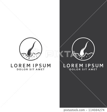 Hair care logo and hair health logo.With illustration template vector design concept Hair care logo and hair health logo.With illustration template vector design concept 114084274