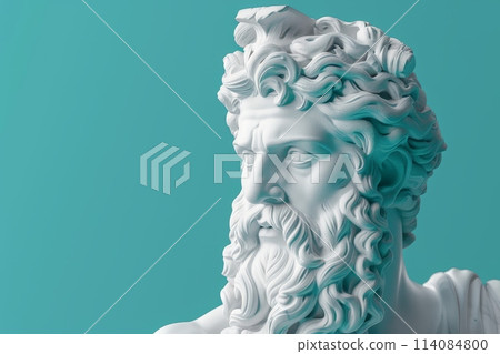 A statue of a man with a beard and a beard with Generative AI A statue of a man with a beard and a beard with Generative AI 114084800