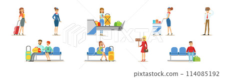 Different People Character in Airport Terminal Vector Set Different People Character in Airport Terminal Vector Set 114085192