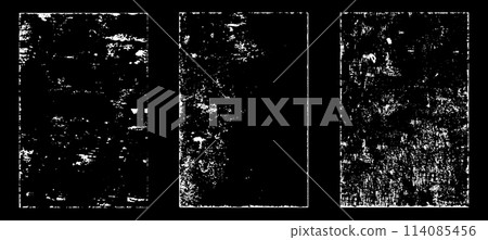 Black and white grunge. Distress overlay texture. Abstract surface dust and rough dirty wall background concept. Distress illustration simply place over object to create grunge effect. Vector EPS10. Black and white grunge. Distress overlay texture. Abstract surface dust and rough dirty wall background concept. Distress illustration simply place over object to create grunge effect. Vector EPS10. 114085456