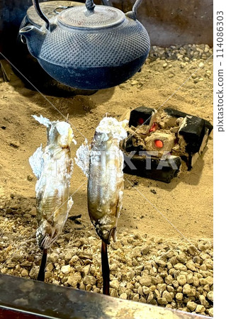在壁爐裡烤的魚 在壁爐裡烤的魚 114086303