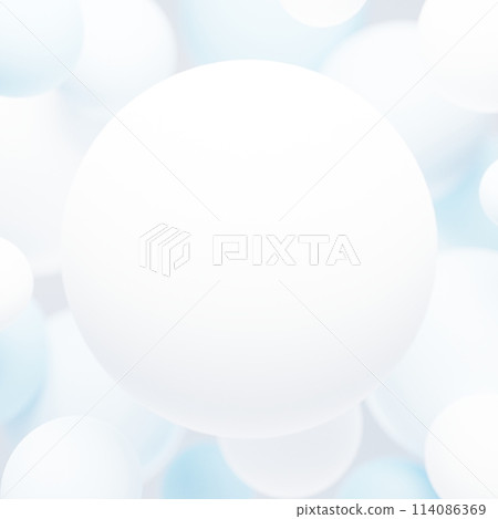3D背景材質_彩球_白色 114086369