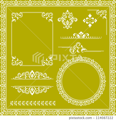 Vintage Set. Floral elements for design monograms, invitations, frames, menus and labels. Graphic design of the website, cafes, boutiques, hotels, wedding invitations. Vintage Set. Floral elements for design monograms, invitations, frames, menus and labels. Graphic design of the website, cafes, boutiques, hotels, wedding invitations. 114087222