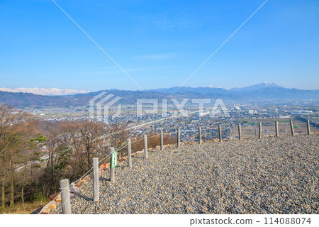 View of Zenkoji Plain from Mori Shogunzuka Tomb [Chikuma City] 114088074