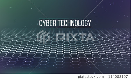 Cyber technology background. Technology digital cyber security. Networks, wireless, and iot 114088197
