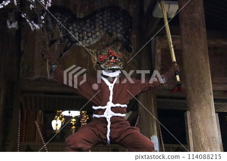 Red demon striking a pose 114088215