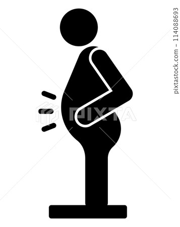 Icon of a person standing on a weight scale Icon of a person standing on a weight scale 114088693