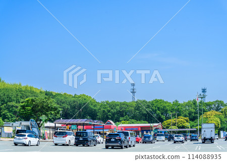 (Expressway service area view) Kyushu Expressway Hirokawa Service Area (upbound) (Hirokawa, Yame District, Fukuoka Prefecture) (Expressway service area view) Kyushu Expressway Hirokawa Service Area (upbound) (Hirokawa, Yame District, Fukuoka Prefecture) 114088935