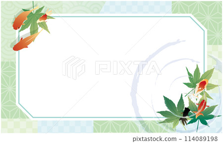 涼爽的夏日日式圖像背景 114089198