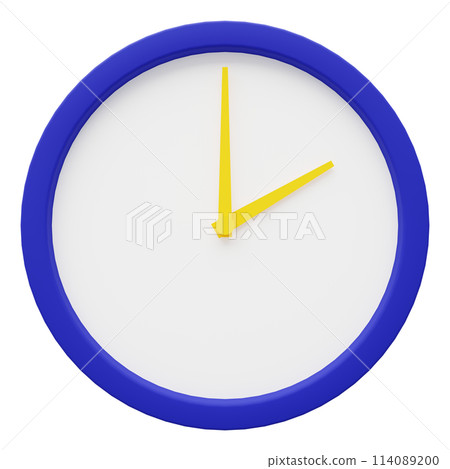 3D image_Simple wall clock_2 o'clock 3D image_Simple wall clock_2 o'clock 114089200