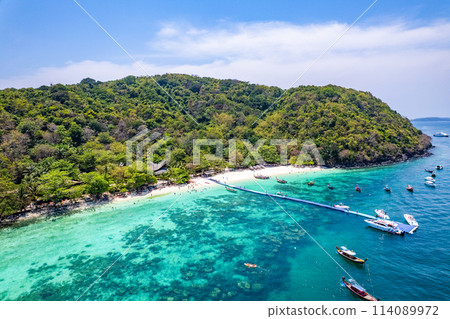 Aerial view of Coral island or Koh hey in Phuket, Thailand 114089972
