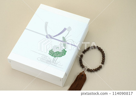 回禮：白盒念珠蓮花圖案 114090817