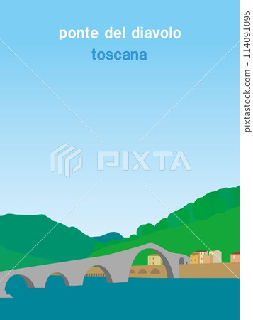 Devil's Bridge, Ponte del Diavolo, Maddalena Bridge, Tuscany, Italy 114091095