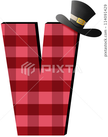 Plaid fabric Alphabet cliparts Plaid fabric Alphabet cliparts 114091429