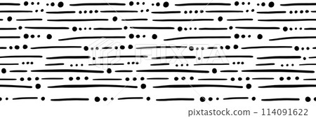 Small dash pattern. Seamless minimal dash pattern, small elements. 114091622