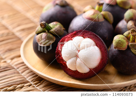 Mangosteen fruit ready to eating, Tropical fruit Mangosteen fruit ready to eating, Tropical fruit 114093073