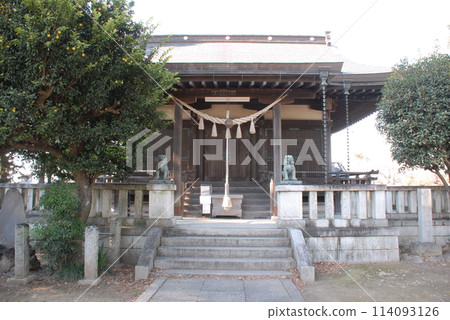澀澤榮一相關的詹訪神社參拜殿（埼玉縣深谷市） 114093126
