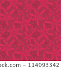 Vector Rose magenta wallpaper with flowers 114093342