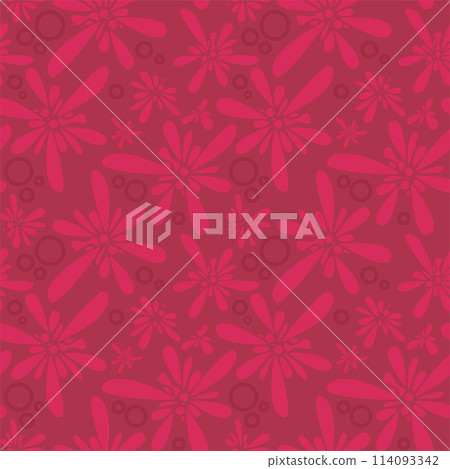 Vector Rose magenta wallpaper with flowers Vector Rose magenta wallpaper with flowers 114093342