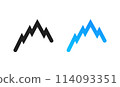 Vector icons with line market graphic 114093351