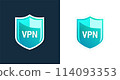 VPN symbol for logo, sticker or icon 114093353