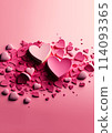 Valentine's Day holiday placard pink color 114093365