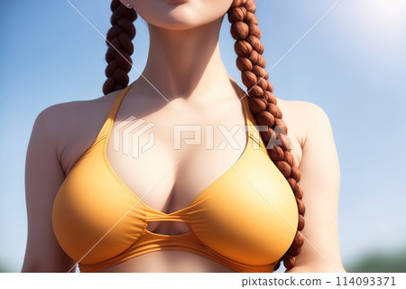 Relaxing Lady does yoga - Generative AI 114093371