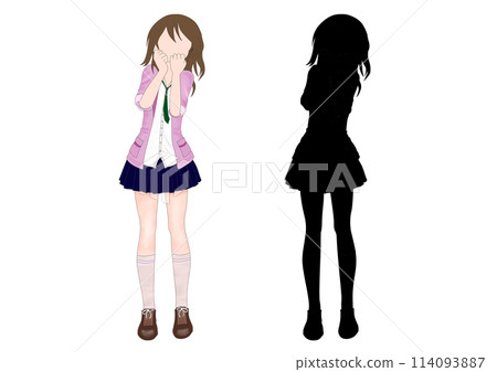 人們高中女生插圖集 人們高中女生插圖集 114093887
