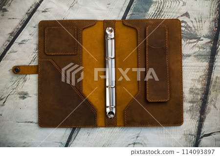 Cover folder made of genuine leather for notepad papers size A5 Cover folder made of genuine leather for notepad papers size A5 114093897
