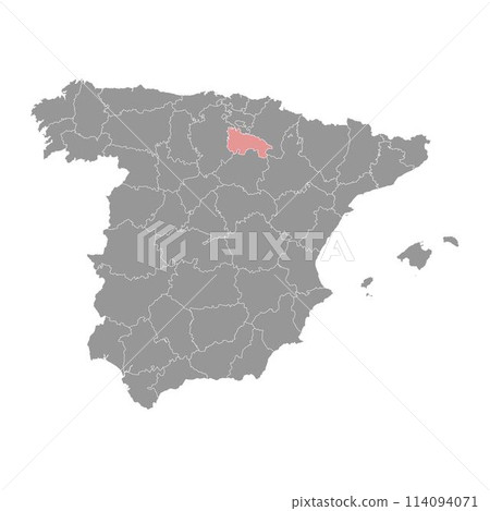 Map of the Province of a La Rioja, administrative division of Spain. Vector illustration. 114094071