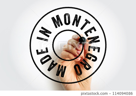 Made in Montenegro text emblem stamp, concept background Made in Montenegro text emblem stamp, concept background 114094086