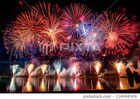 Summer Fireworks Festival "AI generated images" 114094509
