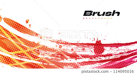 Orange Gradient Brush Texture Isolated on White Background with Halftone Effect. Sport Background with Grunge Style Orange Gradient Brush Texture Isolated on White Background with Halftone Effect. Sport Background with Grunge Style 114095016