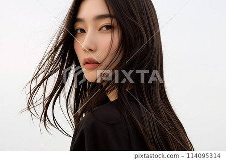 美女模特兒轉身“AI生成圖像” 114095314