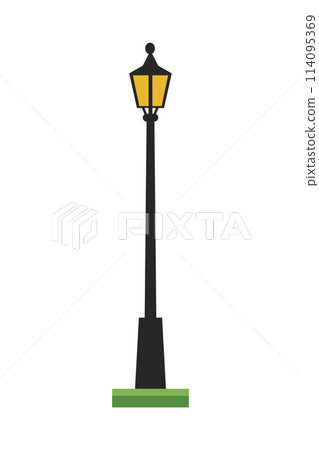 Cute cartoon vector illustration of a streetlight 114095369