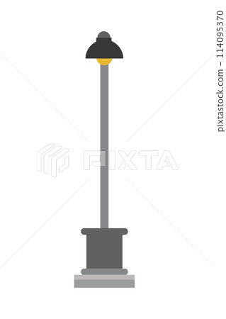 Cute cartoon vector illustration of a streetlight 114095370