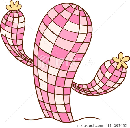 Disco Cowgirl Cactus Retro Girly Cowboy Doodle Drawing 114095462