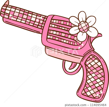 Pink Disco Cowgirl gun Retro Girly Cowboy Doodle Drawing Pink Disco Cowgirl gun Retro Girly Cowboy Doodle Drawing 114095464