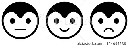 人物臉圖示黑色 人物臉圖示黑色 114095588