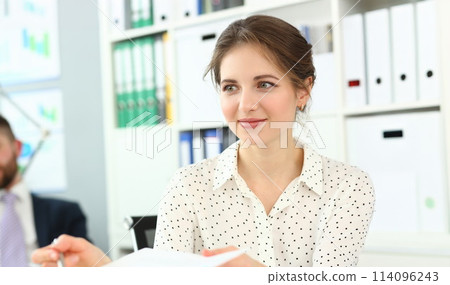 Gorgeous lady in office Gorgeous lady in office 114096243