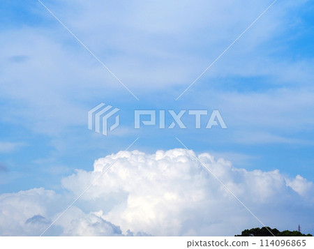 Summer blue sky and white clouds Summer blue sky and white clouds 114096865